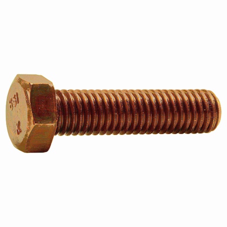 Midwest Fastener Not Graded, 1/2"-13 Hex Head Cap Screw, Plain Silicon Bronze, 2 in L, 2 PK 39384